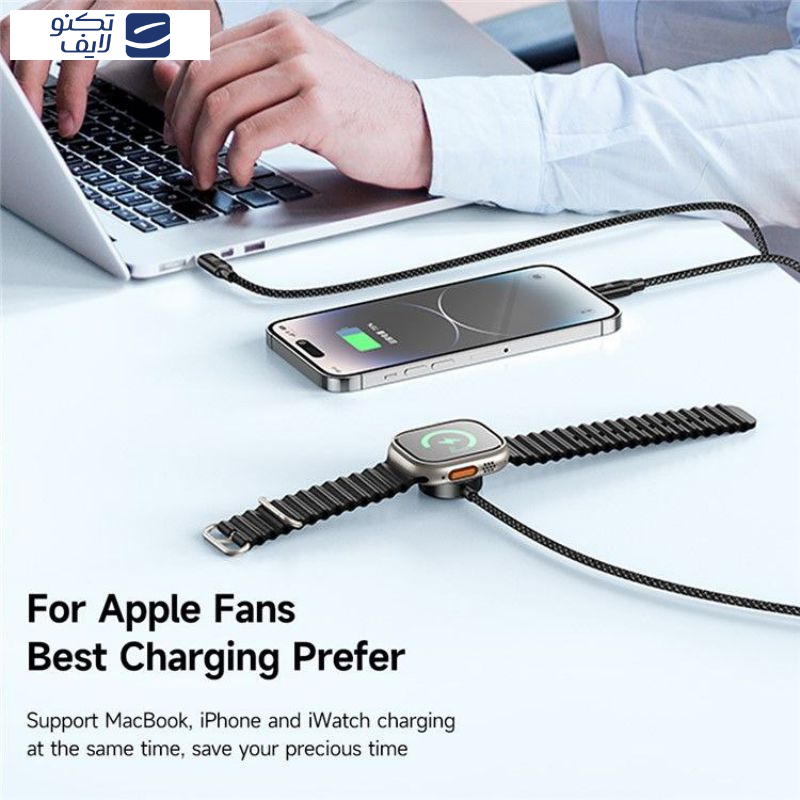 کابل تبدیل USB-C به میکرو اپل واچ/لایتنینگ/USB-C مک دودو مدل ca-4940 طول 1.2 متر