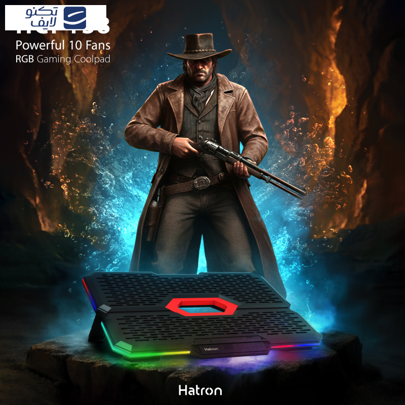 پایه خنک کننده لپ تاپ گیمینگ دارای پورت USB-C هترون مدل HCP138 پایه خنک کننده لپ تاپ گیمینگ دارای پورت USB-C هترون مدل HCP138