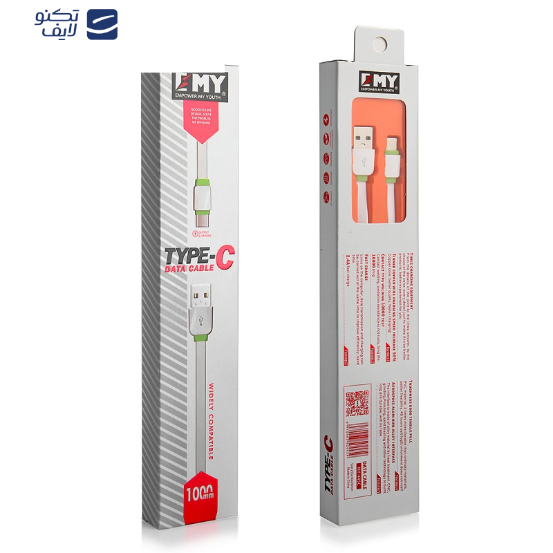 کابل تبدیل USB به USB-C امی مدل MY-445C طول 1 متر کابل تبدیل USB به USB-C امی مدل MY-445C طول 1 متر