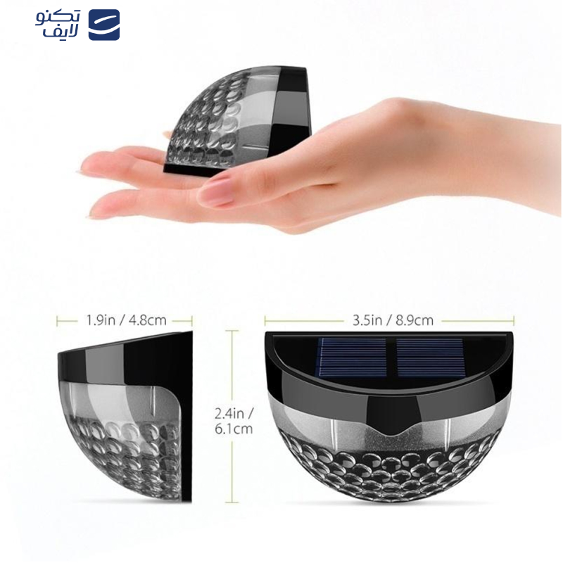 چراغ دیواری خورشیدی مدل Solonix-6F بسته 2 عددی چراغ دیواری خورشیدی مدل Solonix-6F بسته 2 عددی