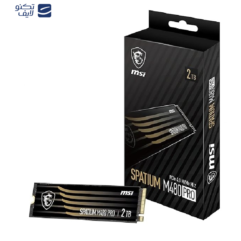 اس اس دی اینترنال ام اس آی مدل SPATIUM M480 PRO PCIe 4.0 NVMe M.2 ظرفیت دو ترابایت