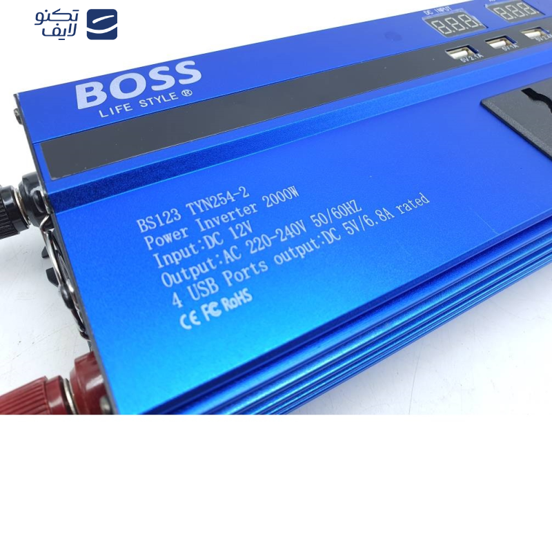مبدل برق خودرو باس مدل BS123 TYN254-2 ظرفیت 2000 وات مبدل برق خودرو باس مدل BS123 TYN254-2 ظرفیت 2000 وات