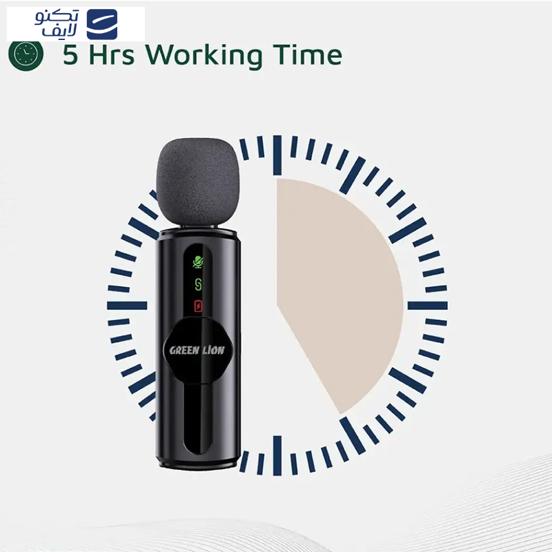 ست میکروفن بی سیم گرین لاین مدل GM-80X با درگاه اتصال لایتنینگ/AUX/USB-C