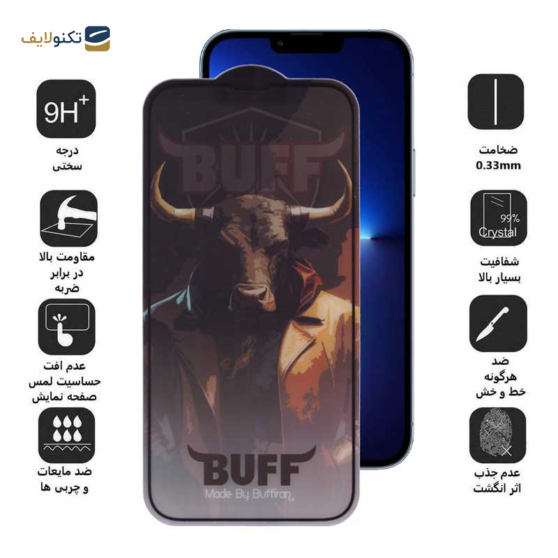 محافظ صفحه نمایش 5D بوف مدل Matte Pro-G مناسب برای گوشی موبایل اپل iPhone 13 Pro Max محافظ صفحه نمایش 5D بوف مدل Matte Pro-G مناسب برای گوشی موبایل اپل iPhone 13 Pro Max