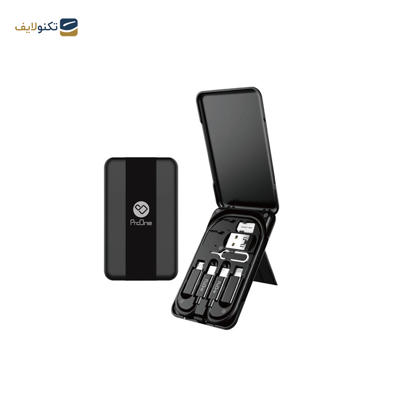 کابل تبدیل USB-C به USB-C / لایتنینگ / USB / microUSB پرووان مدل PCK002 طول 0.28 متر کابل تبدیل USB-C به USB-C / لایتنینگ / USB / microUSB پرووان مدل PCK002 طول 0.28 متر