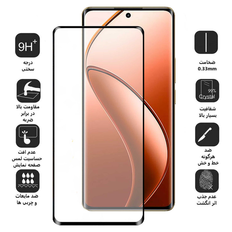 محافظ صفحه نمایش بوف مدل FullGlue-Max-G مناسب برای گوشی موبایل ریلمی Realme 12 Pro Plus / 12 Pro / 12 Plus محافظ صفحه نمایش بوف مدل FullGlue-Max-G مناسب برای گوشی موبایل ریلمی Realme 12 Pro Plus / 12 Pro / 12 Plus