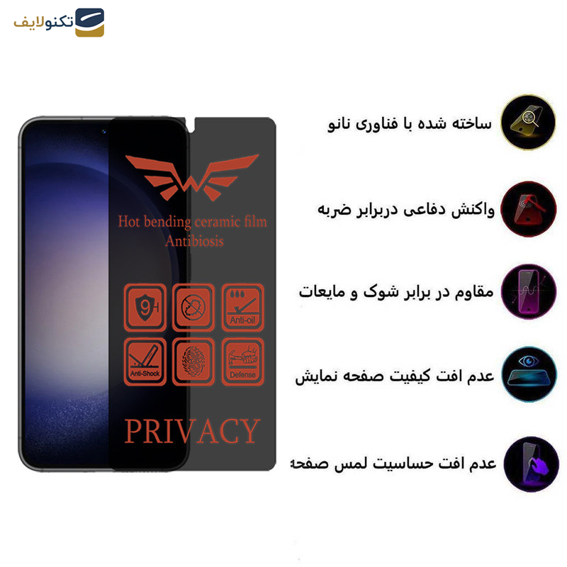 محافظ صفحه نمایش حریم شخصی اپیکوی مدل Nano-Privacy مناسب برای گوشی موبایل سامسونگ Galaxy S23/S22  محافظ صفحه نمایش حریم شخصی اپیکوی مدل Nano-Privacy مناسب برای گوشی موبایل سامسونگ Galaxy S23/S22