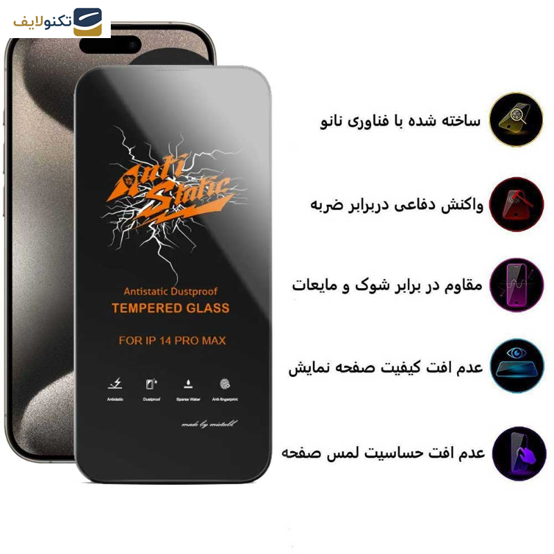 محافظ صفحه نمایش اپیکوی مدل AntiStatic DustProof مناسب برای گوشی موبایل اپل iPhone 15 Pro Max محافظ صفحه نمایش اپیکوی مدل AntiStatic DustProof مناسب برای گوشی موبایل اپل iPhone 15 Pro Max