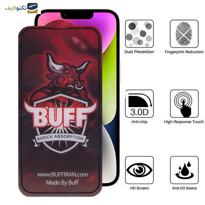 محافظ صفحه نمایش بوف مدل 5D Buffer-G مناسب برای گوشی موبایل اپل iPhone 14 / 13 Pro / 13 محافظ صفحه نمایش بوف مدل 5D Buffer-G مناسب برای گوشی موبایل اپل iPhone 14 / 13 Pro / 13