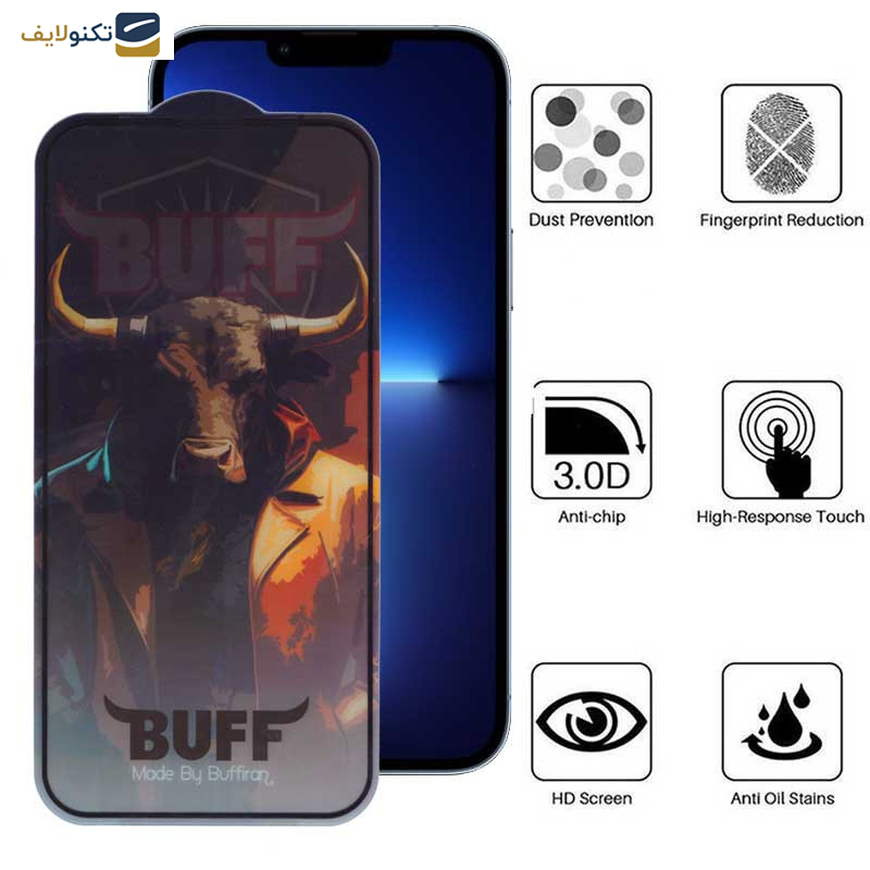 محافظ صفحه نمایش بوف مدل 5D Buffer-G مناسب برای گوشی موبایل اپل iPhone 13 Pro Max / 14 Plus محافظ صفحه نمایش بوف مدل 5D Buffer-G مناسب برای گوشی موبایل اپل iPhone 13 Pro Max / 14 Plus
