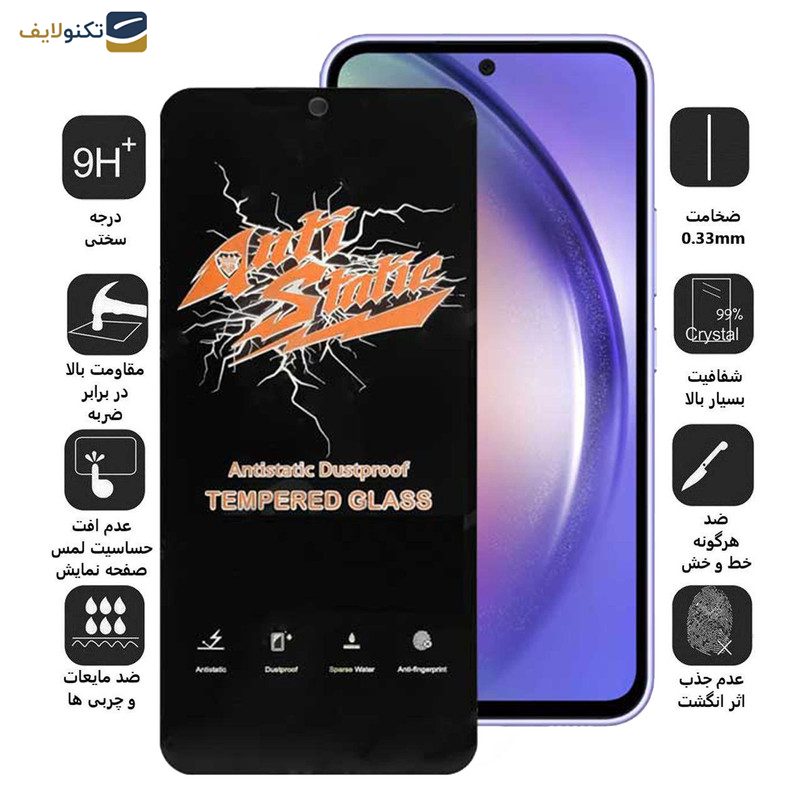 محافظ صفحه نمایش اِپیکوی مدل Antistatic Dustproof مناسب برای گوشی موبایل سامسونگ Galaxy A54 / S23 FE محافظ صفحه نمایش اِپیکوی مدل Antistatic Dustproof مناسب برای گوشی موبایل سامسونگ Galaxy A54 / S23 FE