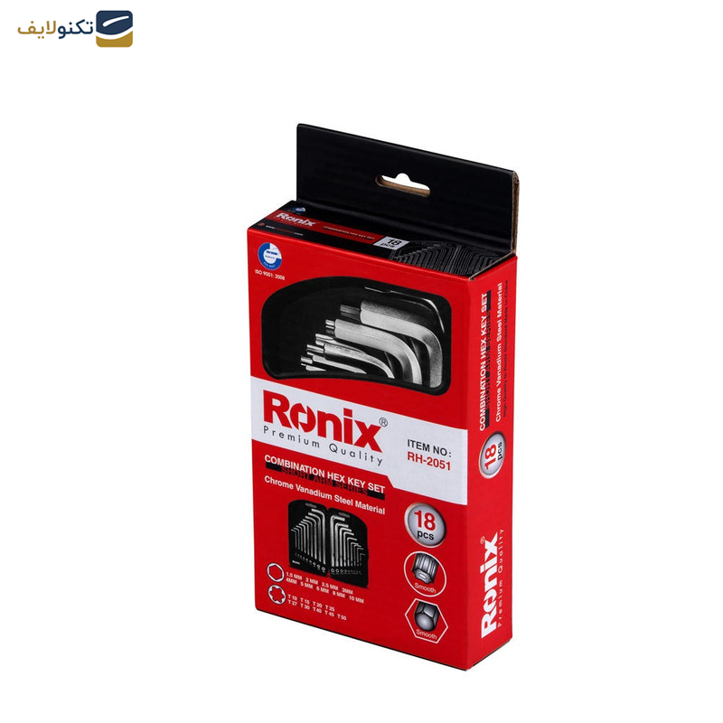 مجموعه 18 عددی آچار آلن و ستاره ای رونیکس مدل RX-2051 مجموعه 18 عددی آچار آلن و ستاره ای رونیکس مدل RX-2051