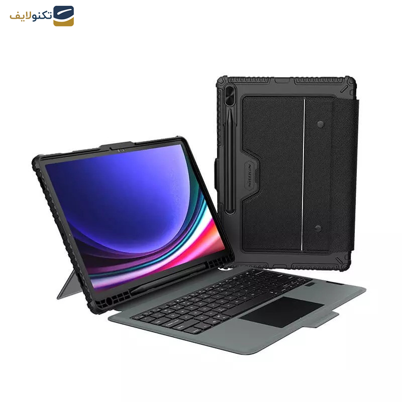 کیف کلاسوری کیبورددار نیلکین مدل Bumper Combo Backlit Keyboard مناسب برای تبلت سامسونگ Galaxy Tab S9 Plus کیف کلاسوری کیبورددار نیلکین مدل Bumper Combo Backlit Keyboard مناسب برای تبلت سامسونگ Galaxy Tab S9 Plus