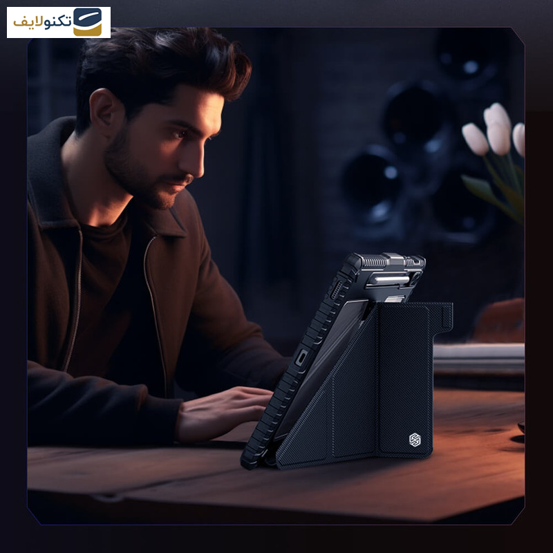 کیف کلاسوری نیلکین مدل Camshield Bumper Flip Folding مناسب برای تبلت سامسونگ Galaxy Tab S9 Fe Plus کیف کلاسوری نیلکین مدل Camshield Bumper Flip Folding مناسب برای تبلت سامسونگ Galaxy Tab S9 Fe Plus