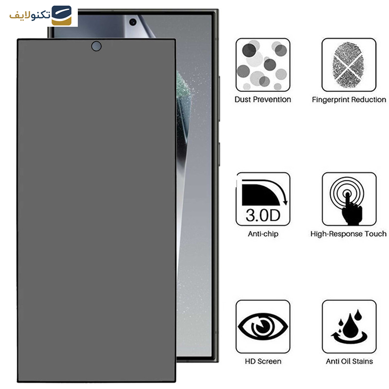 محافظ صفحه نمایش حریم شخصی بوف مدل Privacy مناسب برای گوشی موبایل سامسونگ Galaxy S24 Ultra محافظ صفحه نمایش حریم شخصی بوف مدل Privacy مناسب برای گوشی موبایل سامسونگ Galaxy S24 Ultra
