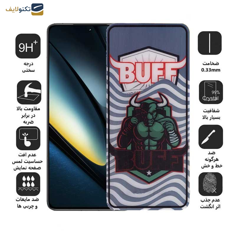 محافظ صفحه نمایش بوف مدل Super Power مناسب برای گوشی موبایل شیائومی Poco F6 Pro/ Poco F6/ Redmi Turbo 3 محافظ صفحه نمایش بوف مدل Super Power مناسب برای گوشی موبایل شیائومی Poco F6 Pro/ Poco F6/ Redmi Turbo 3