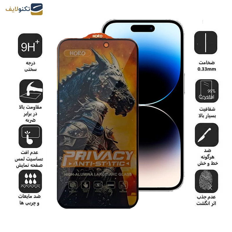محافظ صفحه نمایش حریم شخصی اپیکوی مدل Knight Privacy مناسب برای گوشی موبایل اپل iPhone 14 Pro محافظ صفحه نمایش حریم شخصی اپیکوی مدل Knight Privacy مناسب برای گوشی موبایل اپل iPhone 14 Pro
