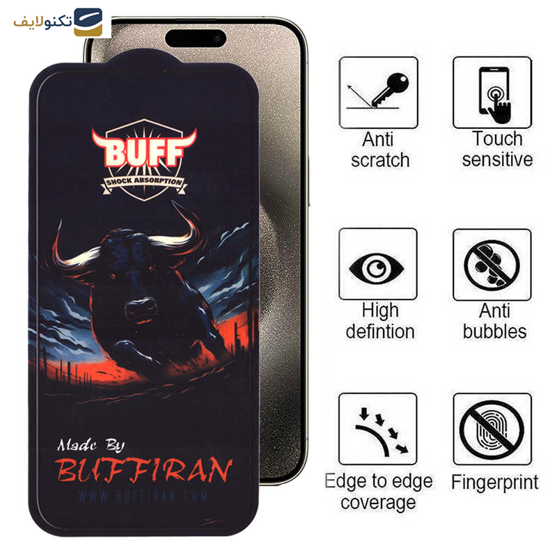محافظ صفحه نمایش بوف مدل BullRun Crystal Pro مناسب برای گوشی موبایل اپل iPhone 15 Pro Max  محافظ صفحه نمایش بوف مدل BullRun Crystal Pro مناسب برای گوشی موبایل اپل iPhone 15 Pro Max