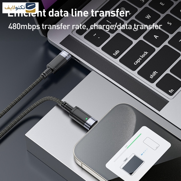 کابل USB-C یسیدو مدل AUTO POWER OFF CA160 60W طول 1.2 متر کابل USB-C یسیدو مدل AUTO POWER OFF CA160 60W طول 1.2 متر