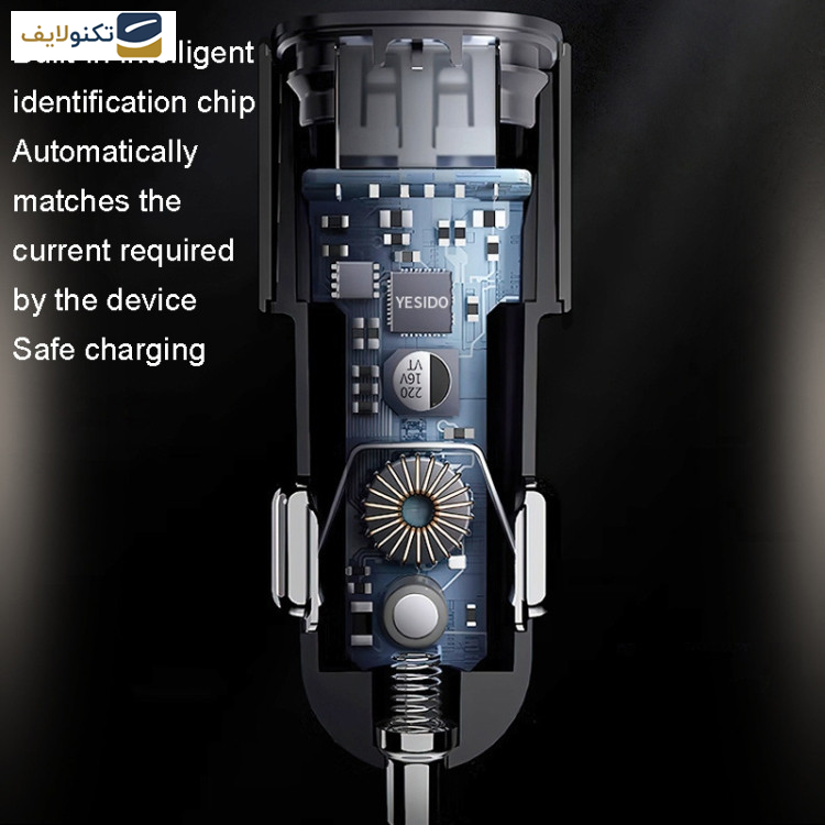 شارژر فندکی 60 وات یسیدو مدل Y54 به همراه کابل تبدیل لایتنینگ شارژر فندکی 60 وات یسیدو مدل Y54 به همراه کابل تبدیل لایتنینگ