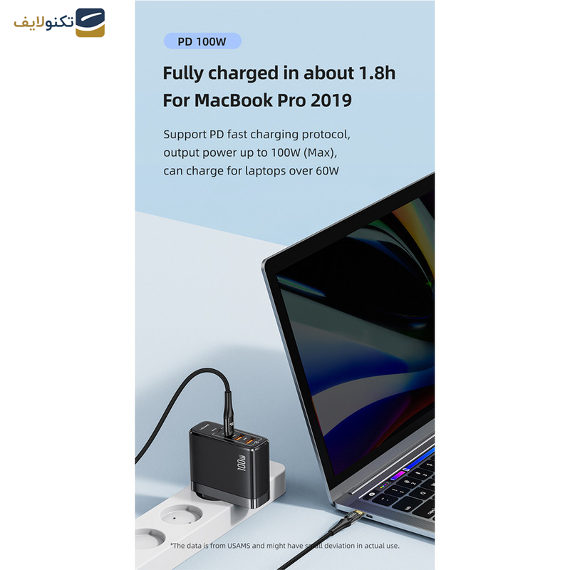 کابل تبدیل USB-C به USB-C یوسمز مدل Sj590 طول 1.2 متر کابل تبدیل USB-C به USB-C یوسمز مدل Sj590 طول 1.2 متر