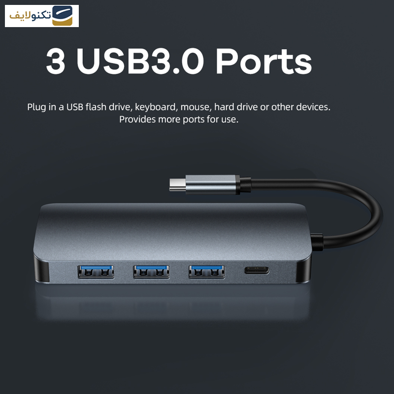 هاب 9 پورت USB-C ریمکس مدل RU-U91 هاب 9 پورت USB-C ریمکس مدل RU-U91
