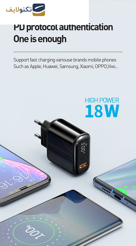 شارژر دیواری مک دودو مدل CH-717 شارژر دیواری مک دودو مدل CH-717