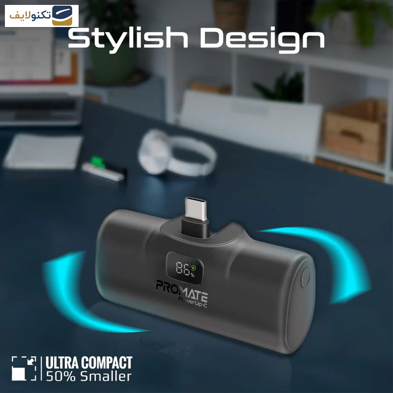 پاوربانک پرومیت مدل POWERUP-C.BLK ظرفیت 5000 میلیآمپرساعت پاوربانک پرومیت مدل POWERUP-C.BLK ظرفیت 5000 میلیآمپرساعت