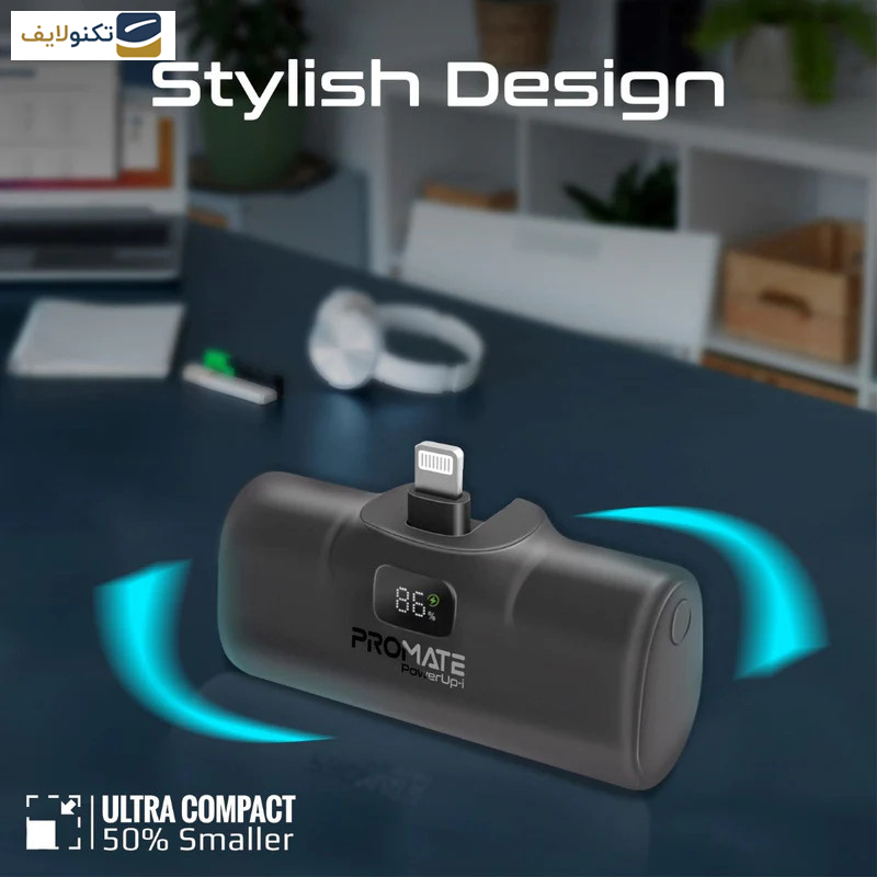پاوربانک پرومیت مدل POWERUP-I.BLK ظرفیت 5000 میلیآمپرساعت پاوربانک پرومیت مدل POWERUP-I.BLK ظرفیت 5000 میلیآمپرساعت