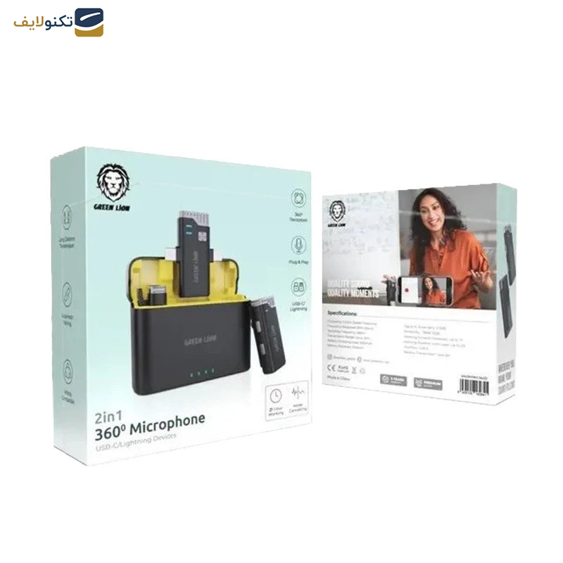 میکروفن یقه ای گرین لاین مدل 2in1 360 میکروفن یقه ای گرین لاین مدل 2in1 360