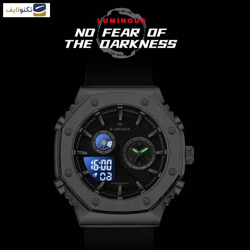 ساعت مچی دیجیتال مردانه نیوی فورس مدل NF9216 S B B ساعت مچی دیجیتال مردانه نیوی فورس مدل NF9216 S B B