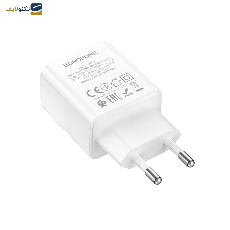 شارژر دیواری 30 وات بروفون مدل BA77A USB PD  شارژر دیواری 30 وات بروفون مدل BA77A USB PD