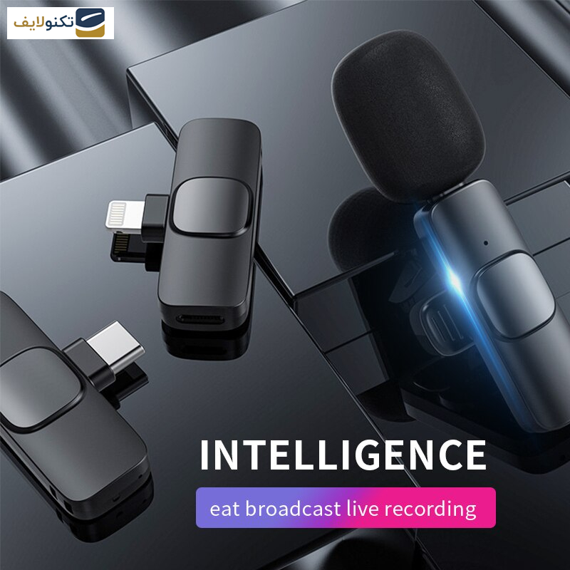 میکروفن یقه ای بی سیم مدل K9 Dual Type-C بسته 2 عددی میکروفن یقه ای بی سیم مدل K9 Dual Type-C بسته 2 عددی