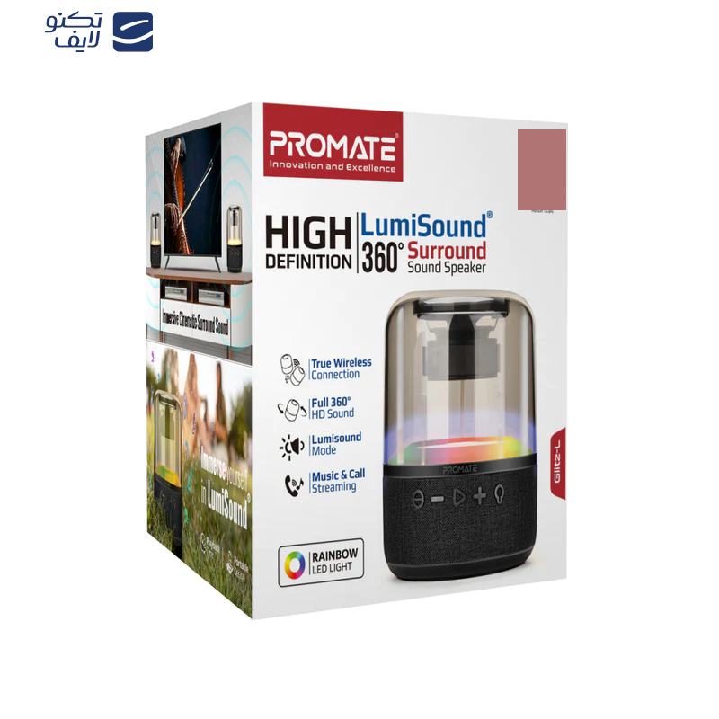 اسپیکر بلوتوثی قابل حمل پرومیت مدل GLITZ-L.BLACK اسپیکر بلوتوثی قابل حمل پرومیت مدل GLITZ-L.BLACK