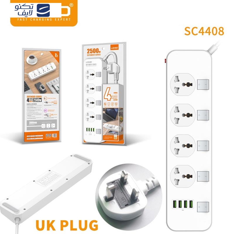 چندراهی برق الدینیو مدل SC4408 چندراهی برق الدینیو مدل SC4408