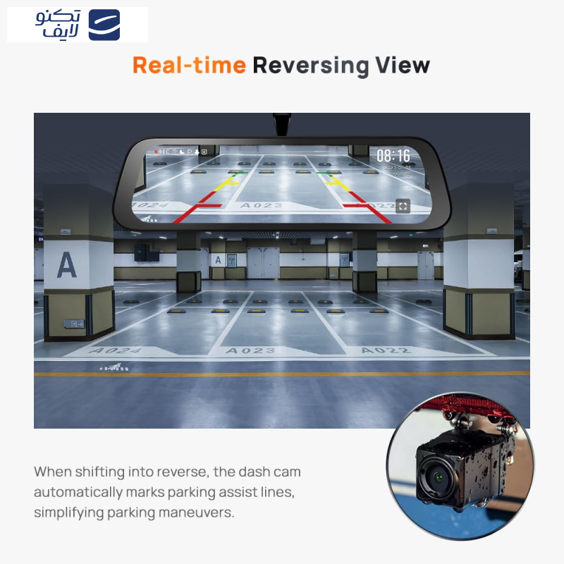 آینه هوشمند خودرو سوِنتی مِی مدل 70mai Rearview Dash Cam S500 به همراه دوربین آینه هوشمند خودرو سوِنتی مِی مدل 70mai Rearview Dash Cam S500 به همراه دوربین