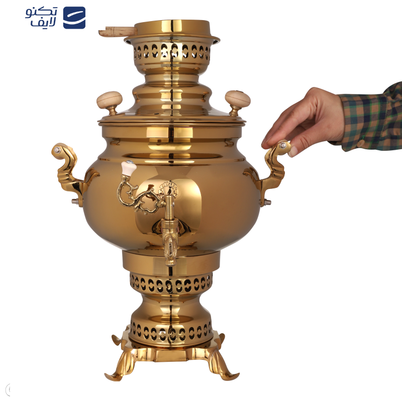 سماور ذغالی زرین مدل زرینه طلائی کد 301 ظرفیت 4 لیتر سماور ذغالی زرین مدل زرینه طلائی کد 301 ظرفیت 4 لیتر