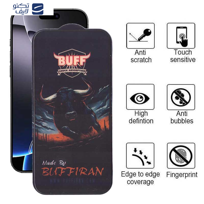 محافظ صفحه نمایش سرامیکی بوف مدل BullRun Crystal Pro مناسب برای گوشی موبایل اپل iPhone 16 Pro Max محافظ صفحه نمایش سرامیکی بوف مدل BullRun Crystal Pro مناسب برای گوشی موبایل اپل iPhone 16 Pro Max