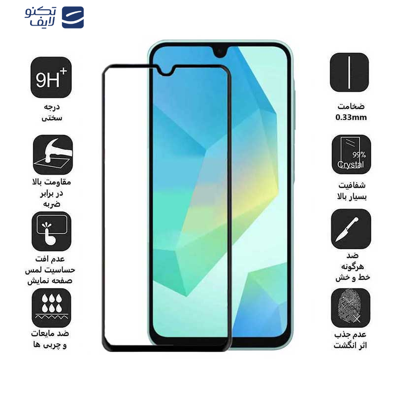 محافظ صفحه نمایش بوف مدل 5D مناسب برای گوشی موبایل سامسونگ Galaxy A16 5G/ A16 4G محافظ صفحه نمایش بوف مدل 5D مناسب برای گوشی موبایل سامسونگ Galaxy A16 5G/ A16 4G