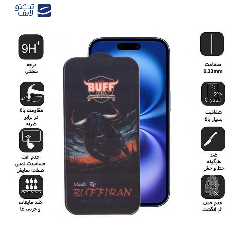 محافظ صفحه نمایش بوف مدل BullRun Crystal Pro-G مناسب برای گوشی موبایل اپل iPhone 16/15  محافظ صفحه نمایش بوف مدل BullRun Crystal Pro-G مناسب برای گوشی موبایل اپل iPhone 16/15