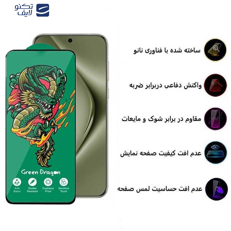 محافظ صفحه نمایش اپیکوی مدل Green Dragon ExplosionProof مناسب برای گوشی موبایل هوآوی Pura 70 Pro/ Pura 70 Ultra / Nova 12S/ Nova 12i  محافظ صفحه نمایش اپیکوی مدل Green Dragon ExplosionProof مناسب برای گوشی موبایل هوآوی Pura 70 Pro/ Pura 70 Ultra / Nova 12S/ Nova 12i