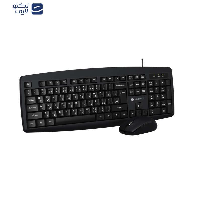 کیبورد و ماوس با سیم لاجی کی مدل KM113B، سوییچ ممبران، Full-Size کیبورد و ماوس با سیم لاجی کی مدل KM113B، سوییچ ممبران، Full-Size