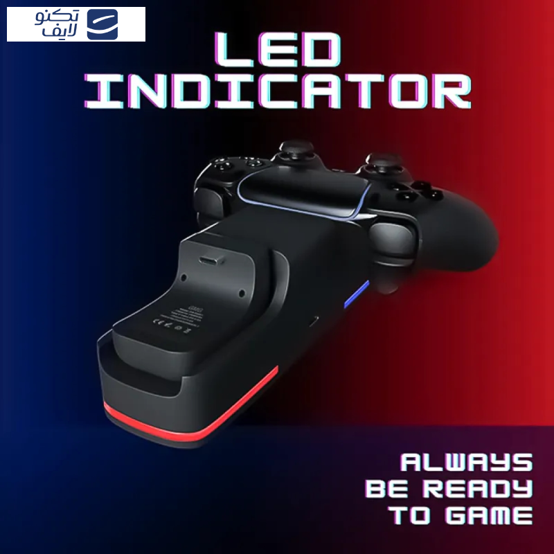 پایه شارژر دسته بازی PS5 مدل ZWT-0501  پایه شارژر دسته بازی PS5 مدل ZWT-0501