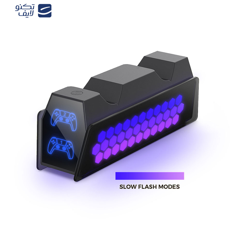 پایه شارژر RGB دسته پلی استیشن 5 دابی مدل DOBE TP5 3571 پایه شارژر RGB دسته پلی استیشن 5 دابی مدل DOBE TP5 3571