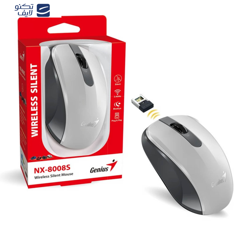 ماوس بی سیم جنیوس مدل NX-8008S ماوس بی سیم جنیوس مدل NX-8008S