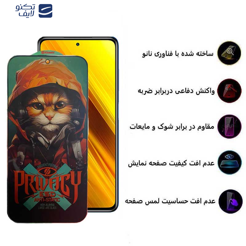 محافظ صفحه نمایش حریم شخصی اپیکوی مدل Privacy Hoodie Cat  مناسب برای گوشی موبایل شیائومی Poco X5 Pro /X5 /X4 Pro 5G /X3 Pro /X3 NFC / X3 محافظ صفحه نمایش حریم شخصی اپیکوی مدل Privacy Hoodie Cat  مناسب برای گوشی موبایل شیائومی Poco X5 Pro /X5 /X4 Pro 5G /X3 Pro /X3 NFC / X3