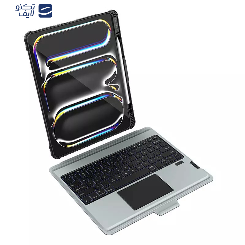 کیف کلاسوری کیبورددار نیلکین مدل Bumper Combo Backlit Keyboard مناسب برای تبلت اپل  iPad Pro 13 2024 کیف کلاسوری کیبورددار نیلکین مدل Bumper Combo Backlit Keyboard مناسب برای تبلت اپل  iPad Pro 13 2024