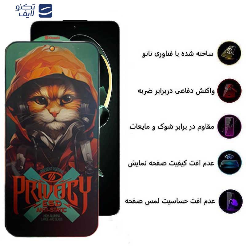 محافظ صفحه نمایش حریم شخصی اپیکوی مدل Privacy Hoodie Cat مناسب برای گوشی موبایل شیائومی Redmi K60 Ultra / K60 Pro / K60E / K60  محافظ صفحه نمایش حریم شخصی اپیکوی مدل Privacy Hoodie Cat مناسب برای گوشی موبایل شیائومی Redmi K60 Ultra / K60 Pro / K60E / K60