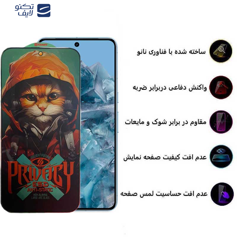 محافظ صفحه نمایش حریم شخصی اپیکوی مدل Privacy Hoodie Cat مناسب برای گوشی موبایل گوگل Pixel 9 Pro XL  محافظ صفحه نمایش حریم شخصی اپیکوی مدل Privacy Hoodie Cat مناسب برای گوشی موبایل گوگل Pixel 9 Pro XL