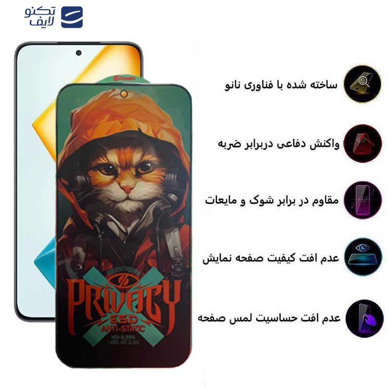 محافظ صفحه نمایش حریم شخصی اپیکوی مدل Privacy Hoodie Cat مناسب برای گوشی موبایل آنر  X8a/ X8b/ X8 4G/ 90 Lite/ 90 GT/ 10X Lite محافظ صفحه نمایش حریم شخصی اپیکوی مدل Privacy Hoodie Cat مناسب برای گوشی موبایل آنر  X8a/ X8b/ X8 4G/ 90 Lite/ 90 GT/ 10X Lite